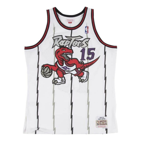 MITCHELL & NESS NBA HARDWOOD CLASSIC SWINGMAN TORONTO RAPTORS VINCE CARTER 1998-99 JERSEY WHITE