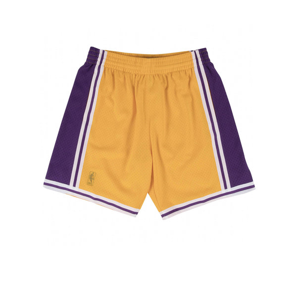 MITCHELL & NESS NBA HARDWOOD CLASSIC SWINGMAN LOS ANGELES LAKERS HOME 1996-97 SHORTS GOLD