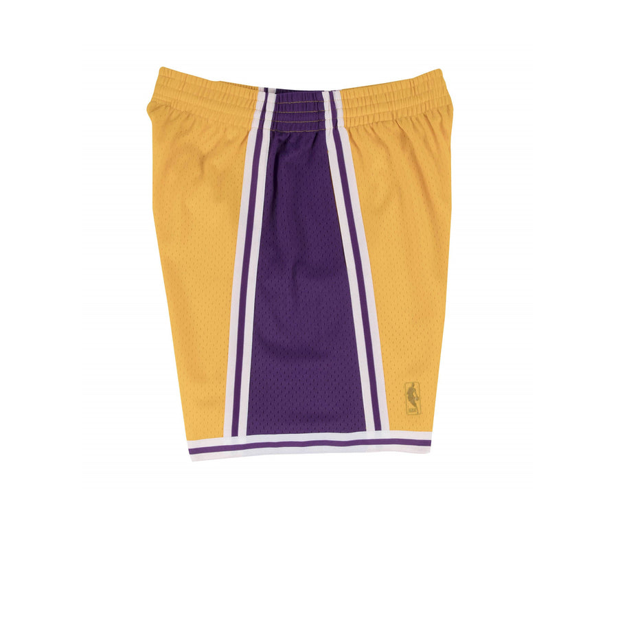 MITCHELL & NESS NBA HARDWOOD CLASSIC SWINGMAN LOS ANGELES LAKERS HOME 1996-97 SHORTS GOLD